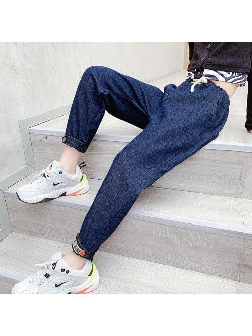 Girl's father jeans spring dress middle schoo...