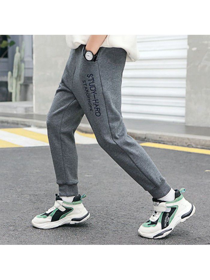 Children's Plush pants, children's sports pants, autumn and winter, Zhongda children's casual pants,  new children's clothing manufacturer wholesale 
