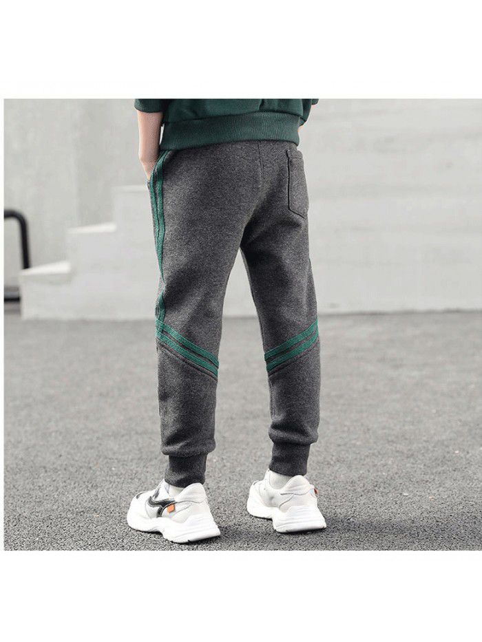 Boys' pants  spring and autumn boys' pants leisure sports pants car green edge pants Zhongda children's pants manufacturer 