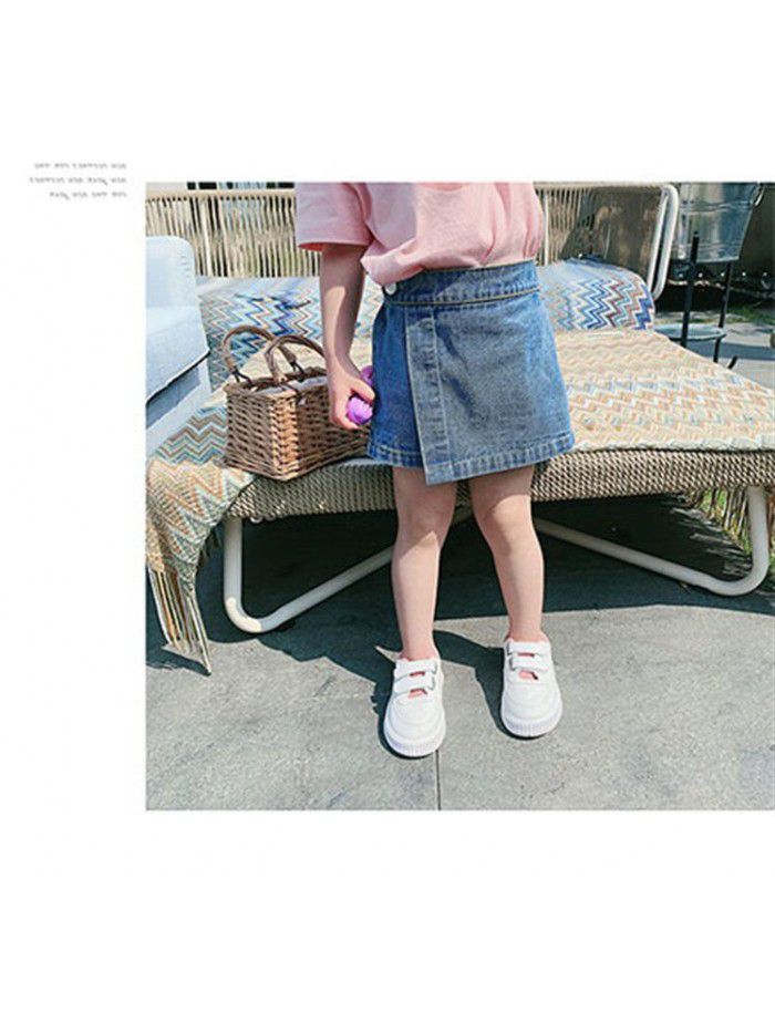 (take the price) girls' Jeans Shorts  summer clothes breathable children's skirt pants casual pants wear foreign style 