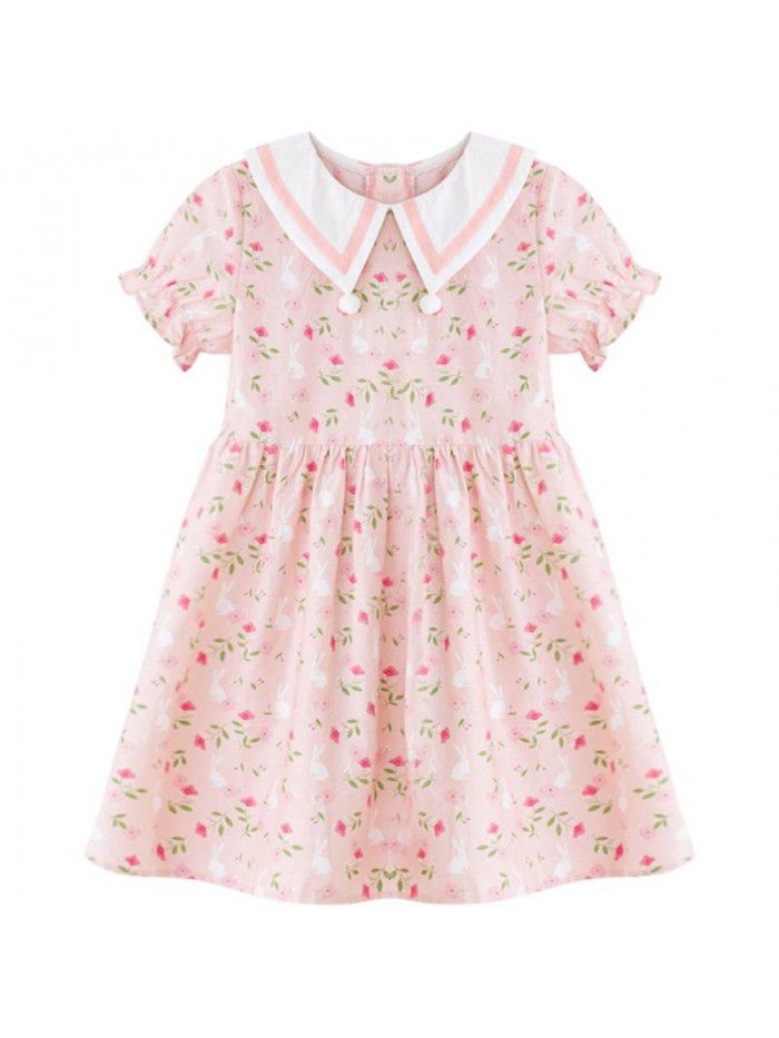 Cicie girl's dress Korean children's wear one hair generation baby summer  new children's printed skirt 