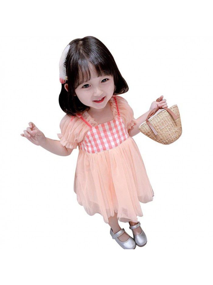 Girls' dress summer  new net red foreign style children's princess skirt children's gauze skirt girls' summer dress 