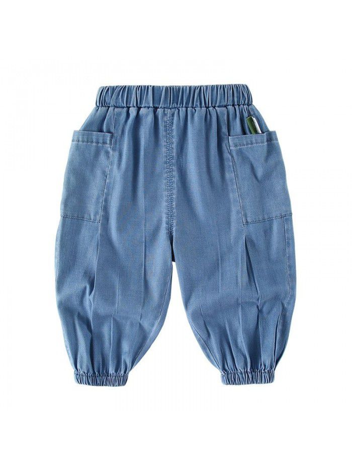 Amila children's clothing boys'  summer new thin casual pants pants small and medium sized boy's anti mosquito pants 