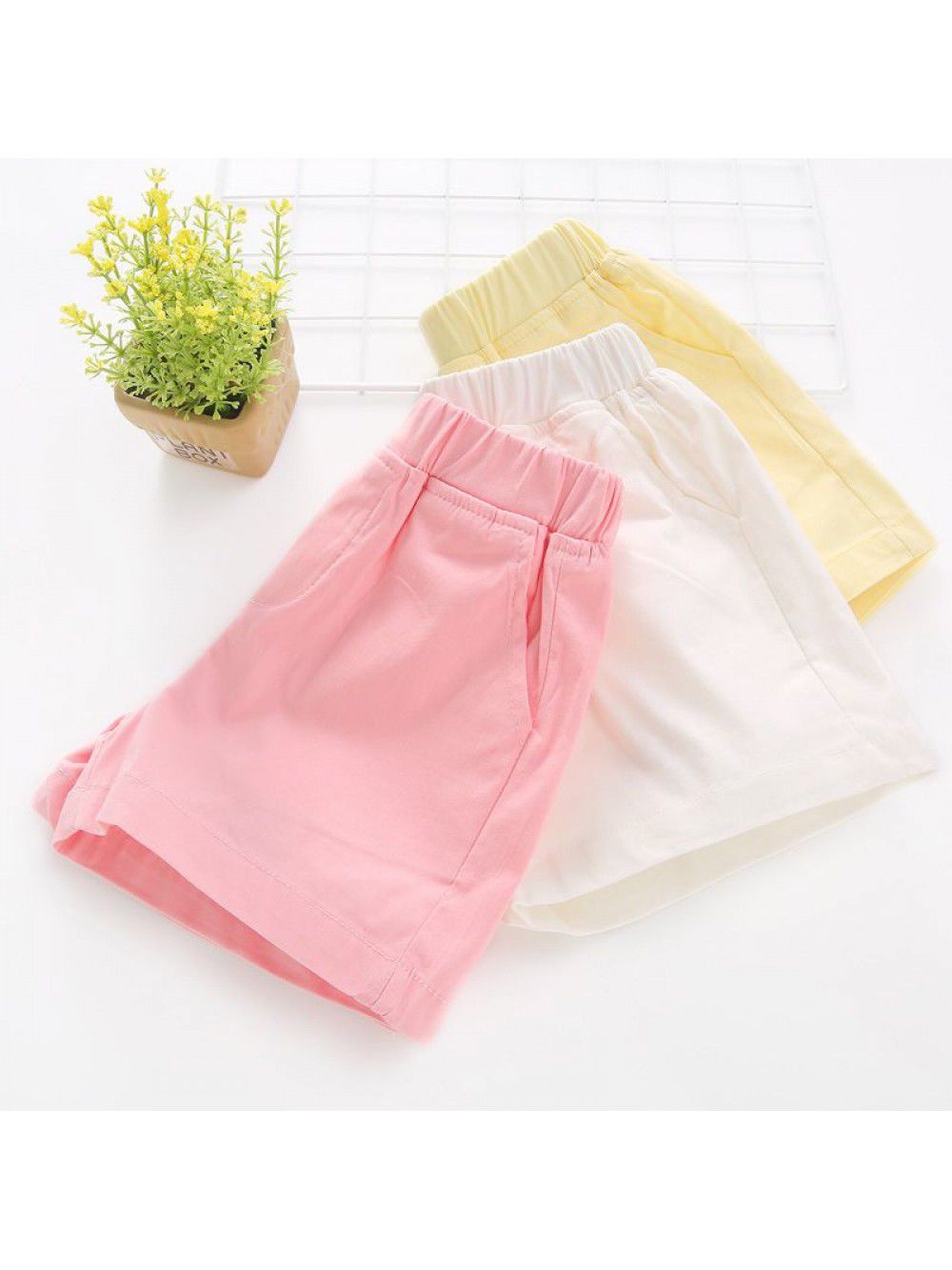 summer new children's wear girls' shorts Korean casual elastic hot ...