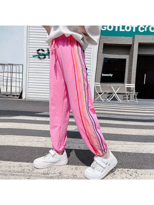 Girls' sports pants spring and autumn  new ch...