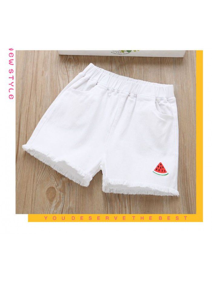 Girls' denim shorts for children's hot pants 