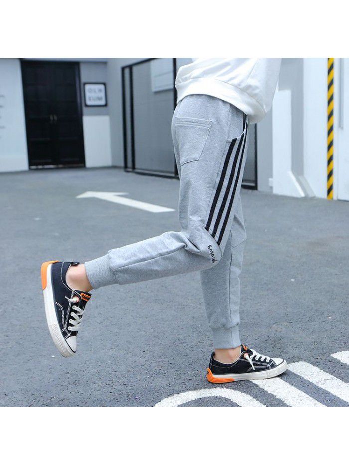 Boys' pants  spring and autumn new cotton cover children's sports pants 