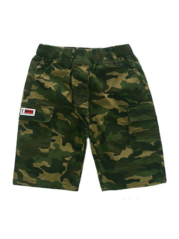 Boys' camouflage pants  cotton children's wear summer new men's wear Capris casual pants wholesale 