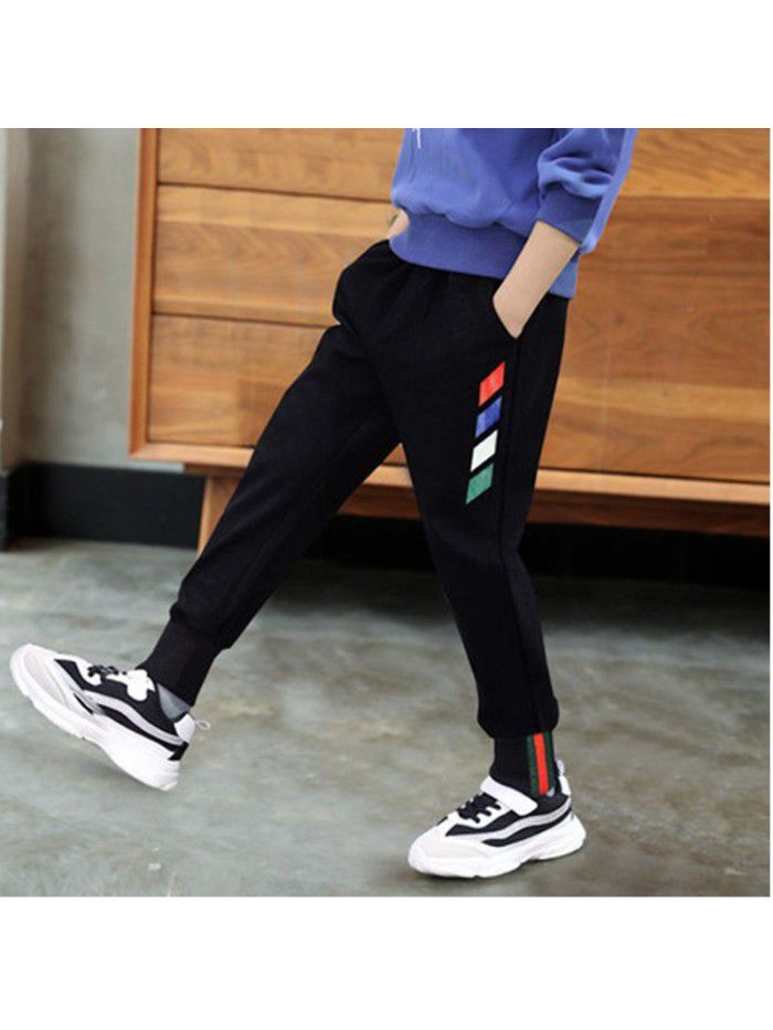 Boys' pants  spring and autumn new casual pants Korean chaopai Zhongda children's sports pants factory wholesale 