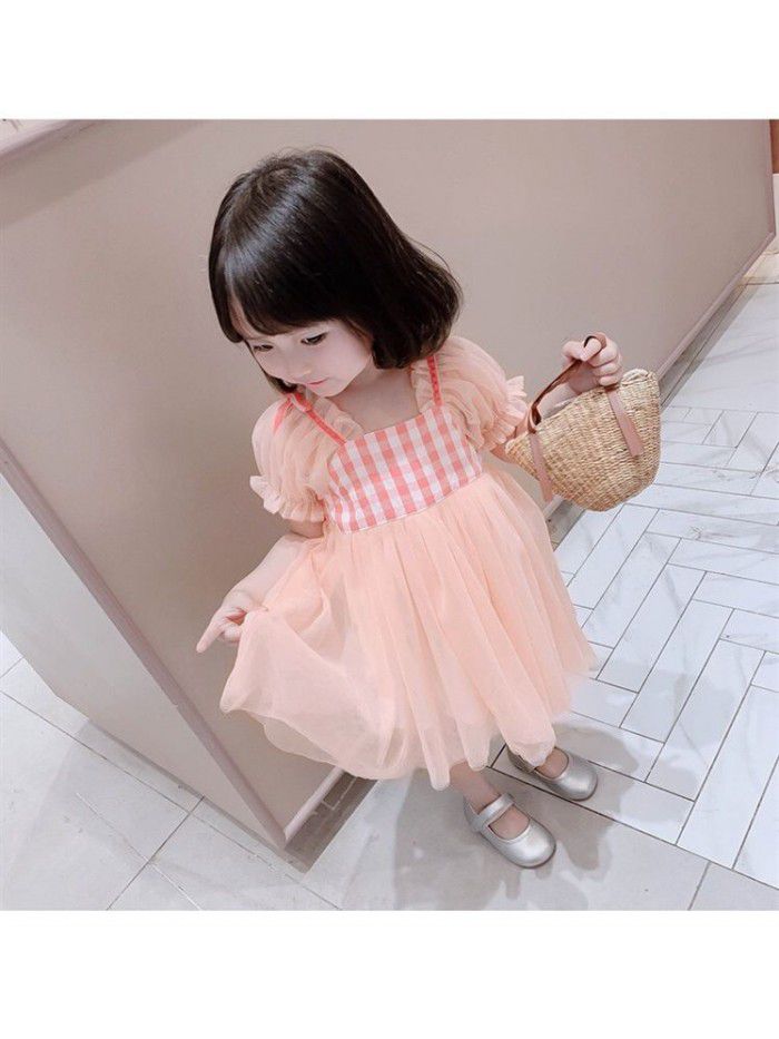 Girls' dress summer  new net red foreign style children's princess skirt children's gauze skirt girls' summer dress 