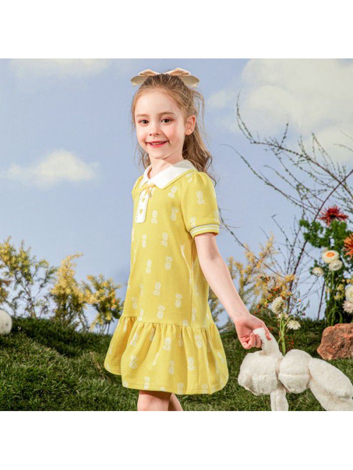 Cicie girl's dress Korean children's wear one hair generation baby summer  new children's printed skirt 