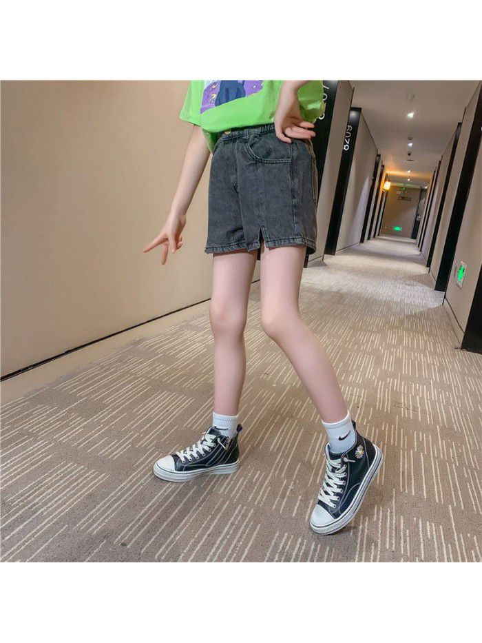 Women's wear cattle miscellaneous short pants  New Summer Black wear 6 thin 7 baby 8 middle and big 10 Fashion 9 years old 