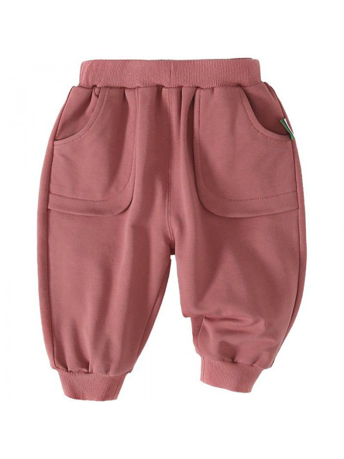 Amila children's casual pants spring and autumn baby sports pants new children's spring clothes 