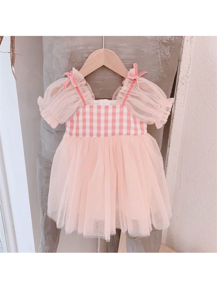 Girls' dress summer  new net red foreign style children's princess skirt children's gauze skirt girls' summer dress 