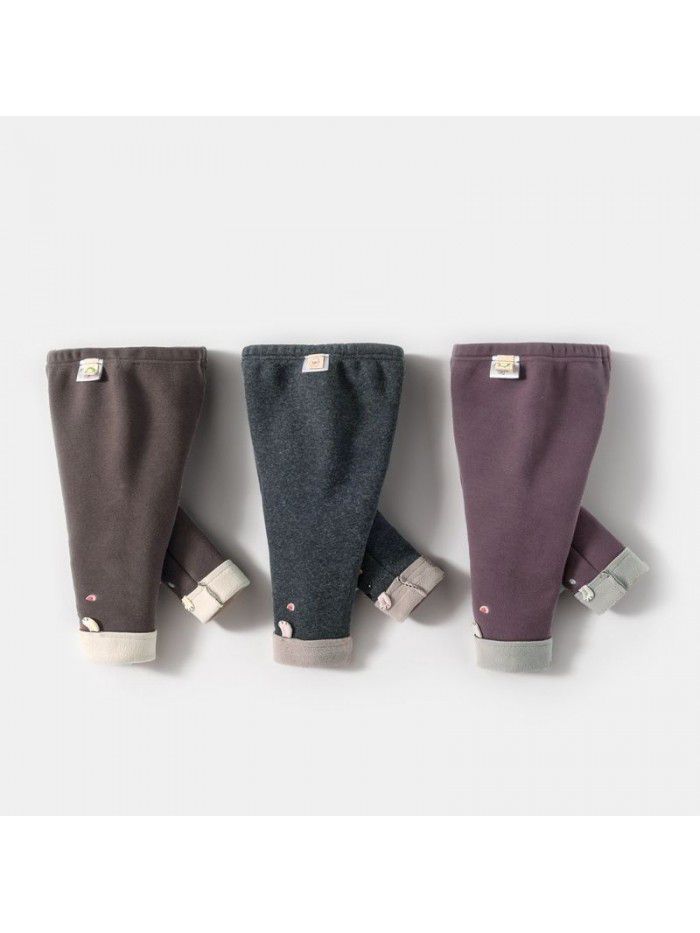 Girls' plush and thickened Leggings  new winter clothes children's winter Pants Girls' warm pants 