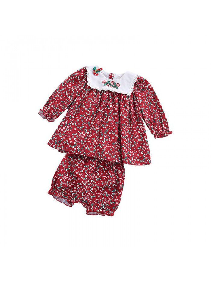 Girls'  new set: Children's spring Princess Dress three piece children's fashion dress 