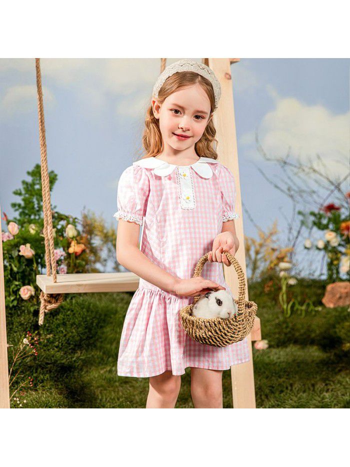 Girls' cotton dress Korean children's dress one hair generation baby summer  new children's dress 