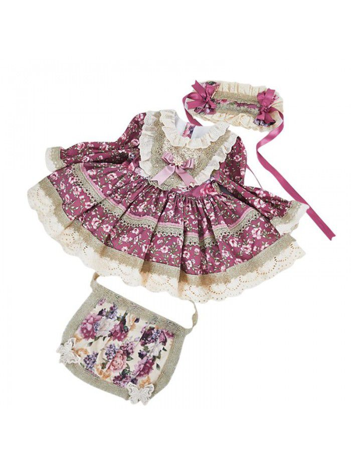 New girls' Spanish Lolita princess dress set in spring 