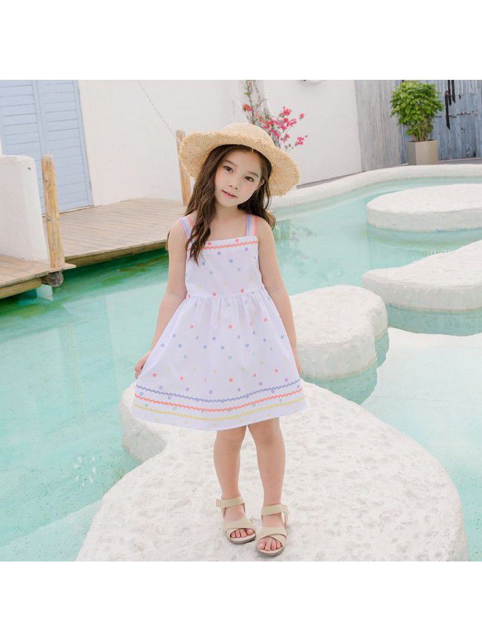 A new hair generation children's dress new summer  children's skirt Korean printed girl's dress 