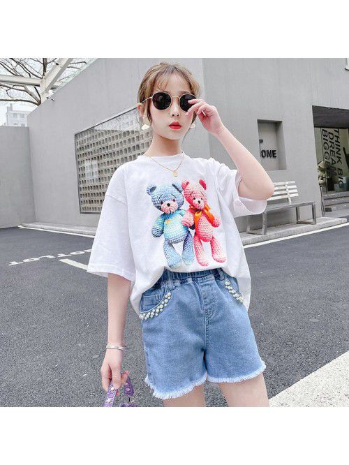 Girls' shorts summer  new fashion children�...