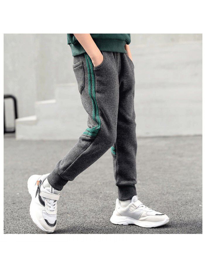 Boys' pants  spring and autumn boys' pants leisure sports pants car green edge pants Zhongda children's pants manufacturer 