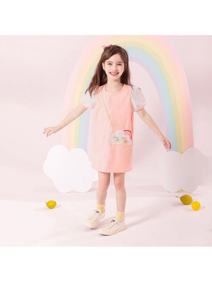 A new hair generation children's dress new summer  children's skirt Korean printed girl's dress 