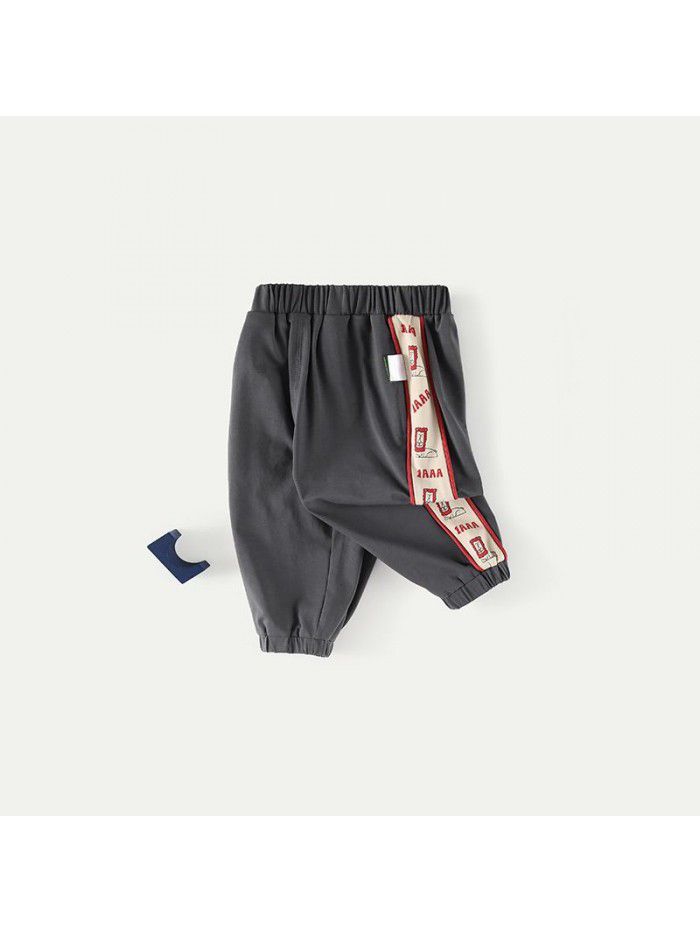Amila Amila children's clothing baby anti mosquito pants summer thin children's fashion boys' Sports baby pants 