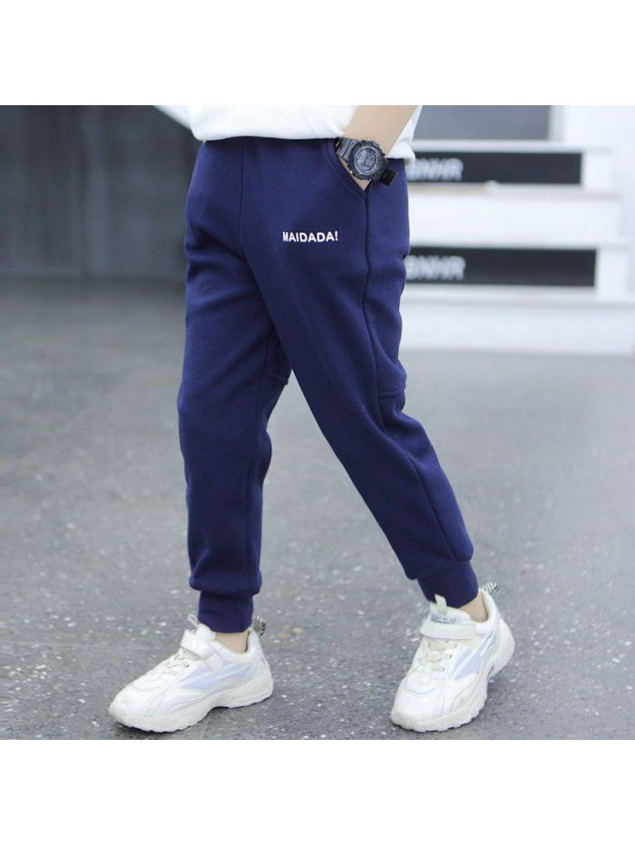 Children's leisure pants anti mosquito pants manufacturers wholesale  spring and autumn children's Pants Boys' sports pants Korean pants 