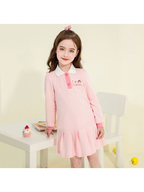 Girls' cotton dress Korean children's dr...