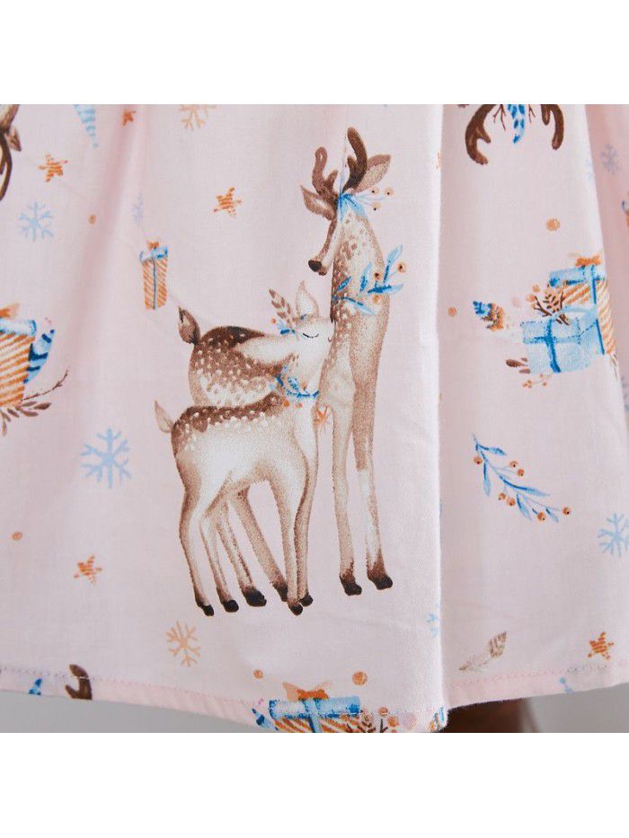  summer new floral girls' dress children's sleeveless princess skirt children's printed skirt 