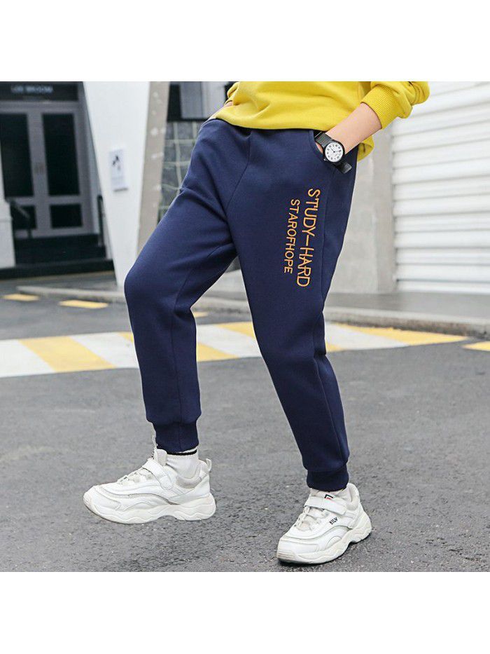 Children's Plush pants, children's sports pants, autumn and winter, Zhongda children's casual pants,  new children's clothing manufacturer wholesale 