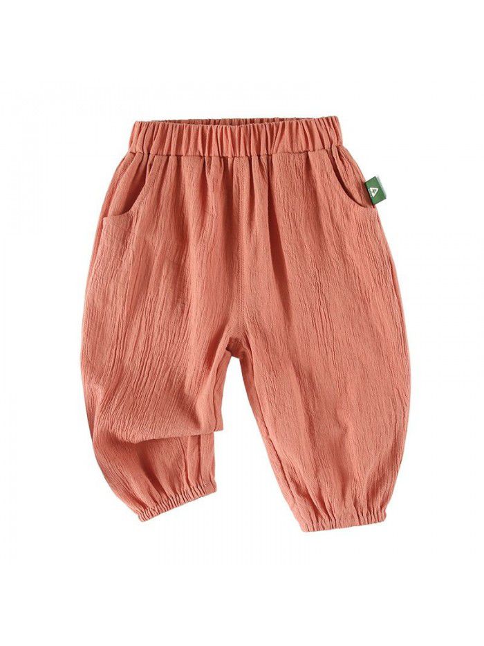 Amila children's summer pants  new children's lightweight and breathable mosquito repellent pants for boys and girls 