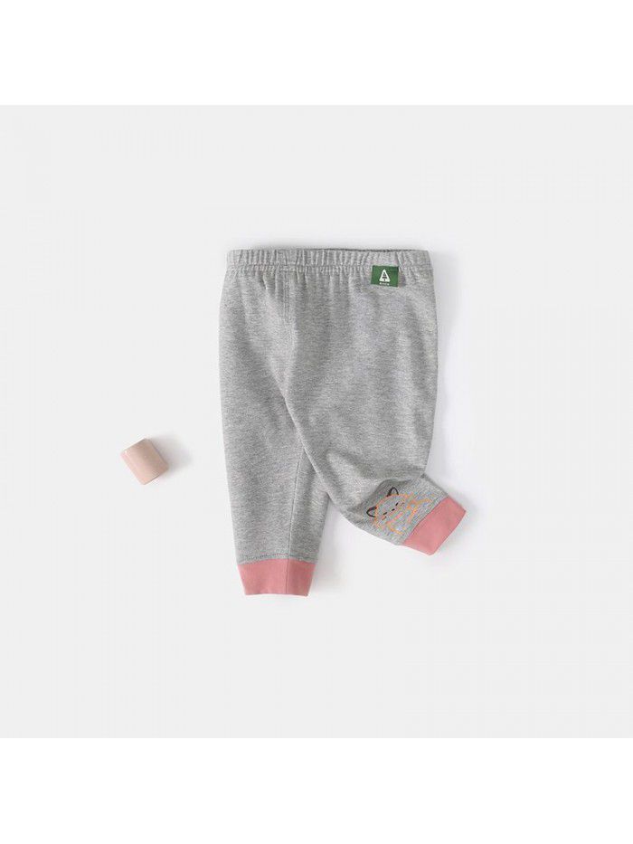 Amila children's wear  new girls' pants spring and autumn wear children's foreign style pants striped girls' Leggings 