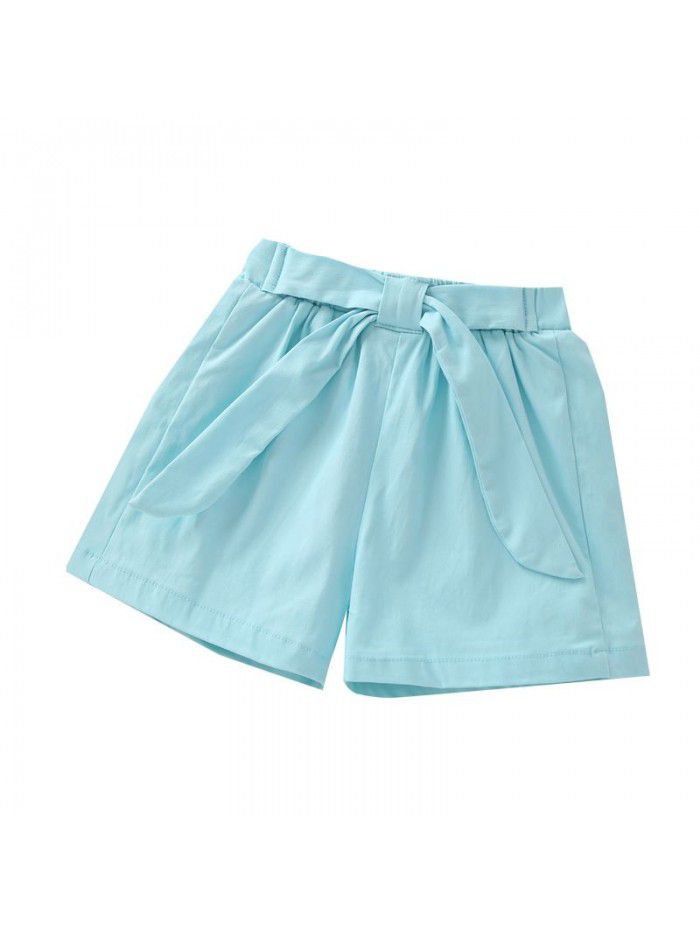Girls' shorts summer wear  new women's middle and large children's loose hot pants 