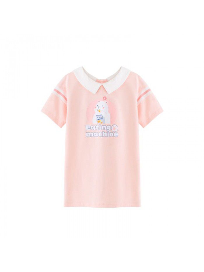 children's summer new Korean Short Sleeve printed skirt a lovely Western girl's dress 