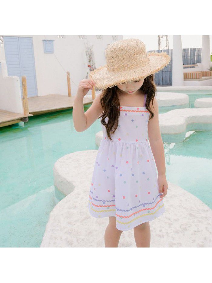 A new hair generation children's dress new summer  children's skirt Korean printed girl's dress 