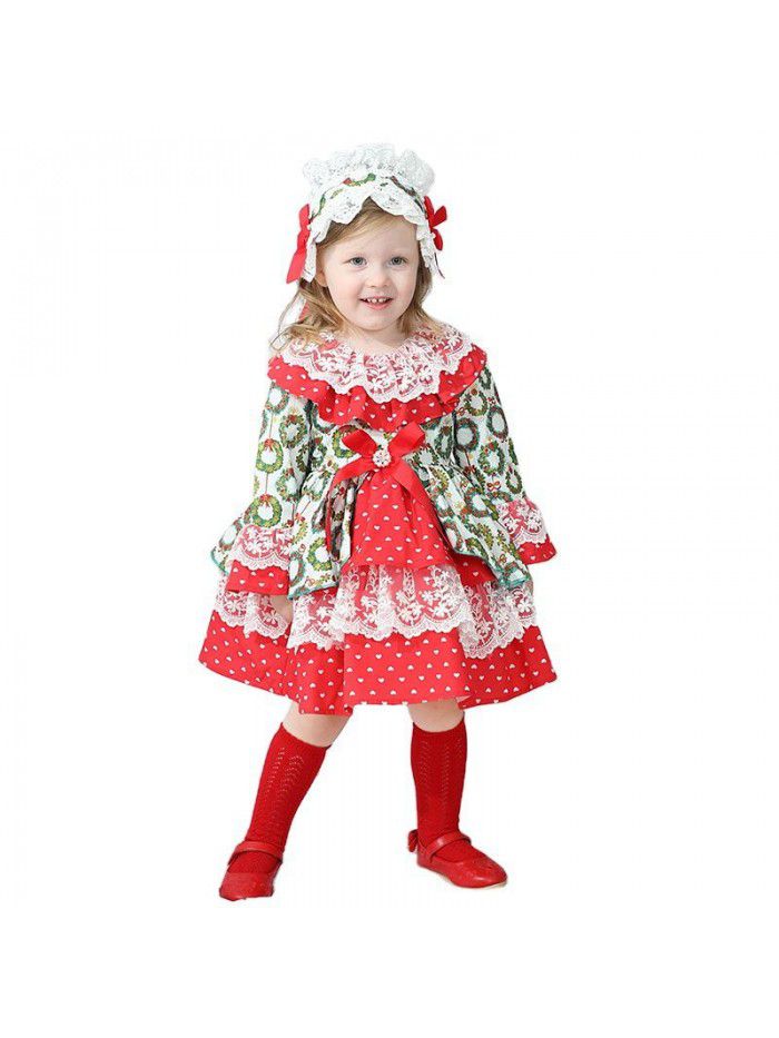 Lolita palace style Spanish Princess Dress Lolita children's Dress Girls' long sleeve dress 