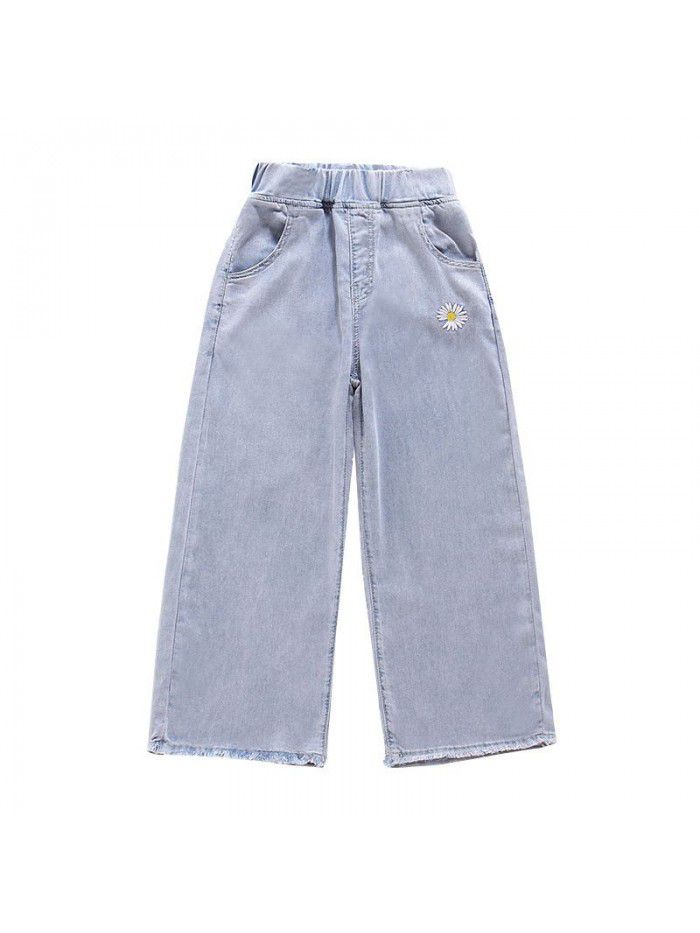 Girls' jeans summer  new girls' Daisy jeans Korean thin loose pants wholesale 