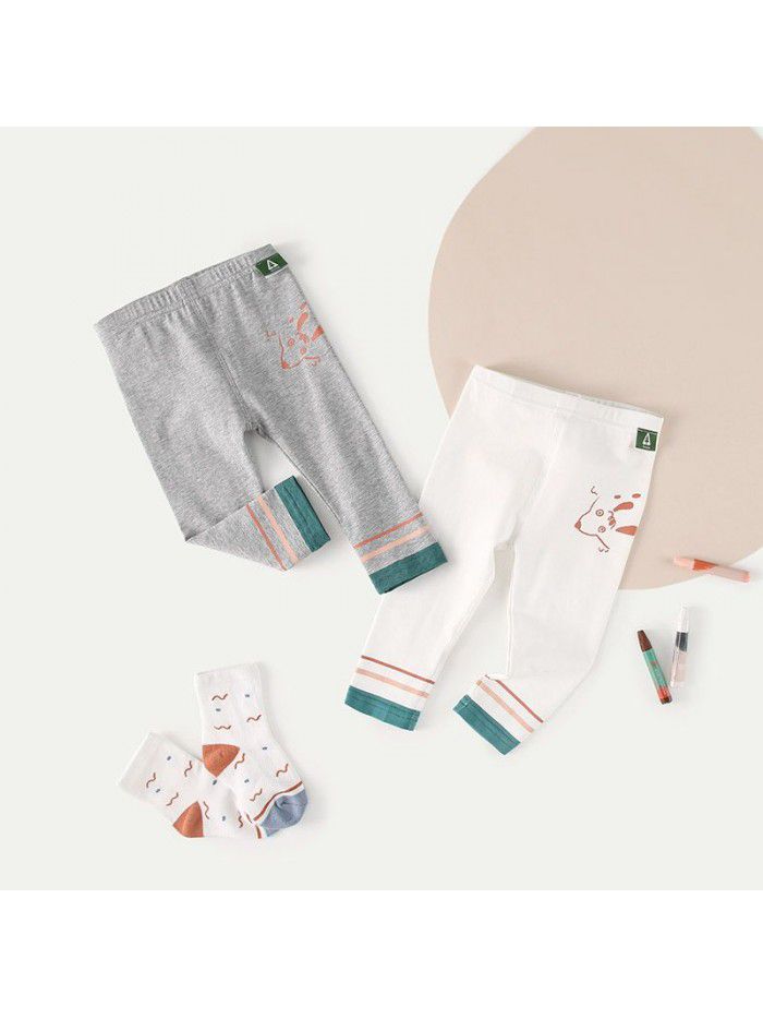 Amela girls'  summer new base pants, summer thin style, wear foreign style baby girls' pants 