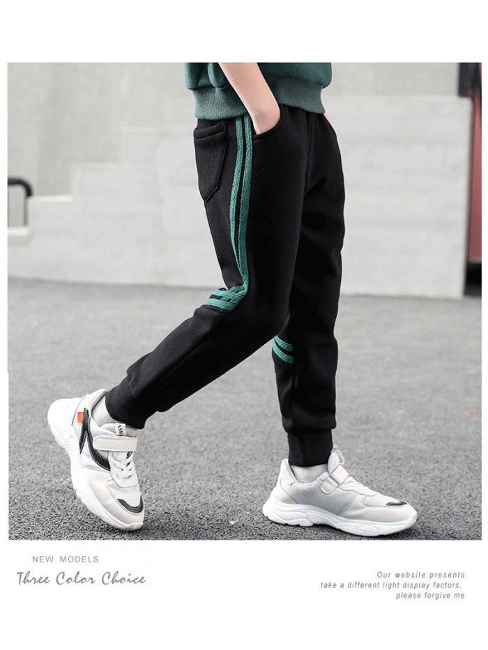 Boys' pants  spring and autumn boys' pants leisure sports pants car green edge pants Zhongda children's pants manufacturer 