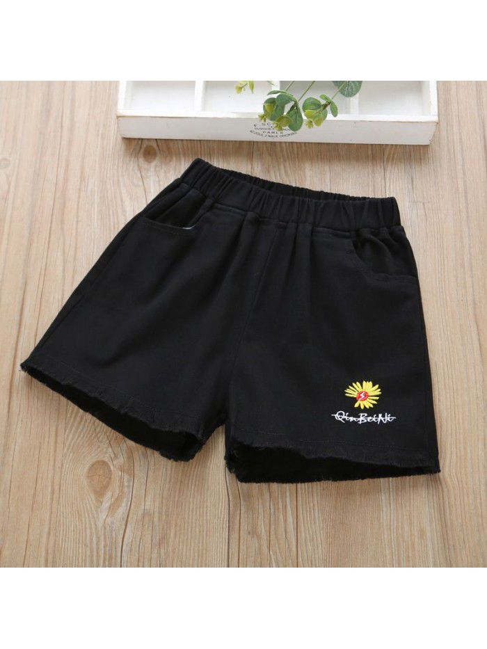Girls' denim shorts for children's hot pants 