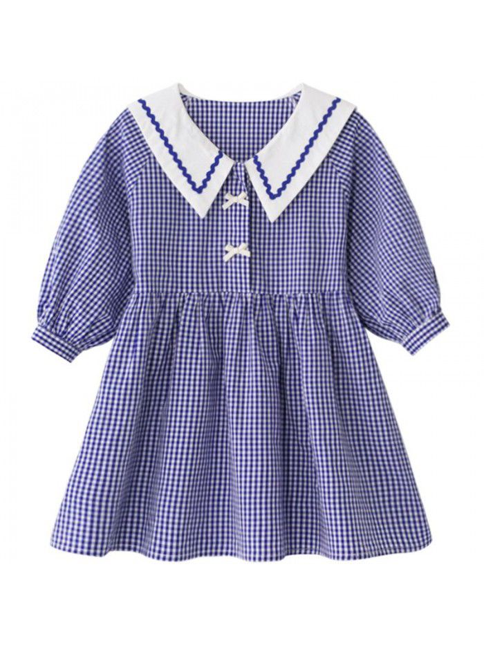 Girls' cotton dress Korean children's clothing one hair baby spring  new children's baby skirt 