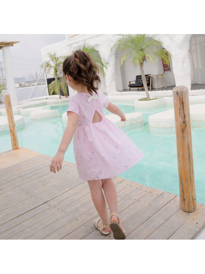 Cicie girl's dress Korean children's wear one hair generation baby summer  new children's printed skirt 