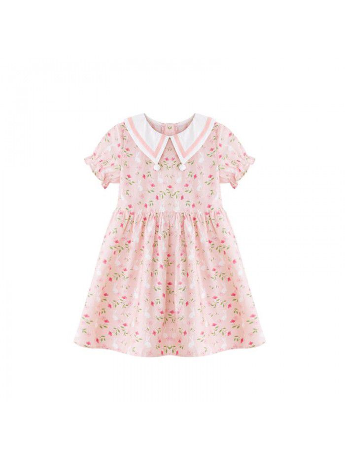 Cicie girl's dress Korean children's wear one hair generation baby summer  new children's printed skirt 
