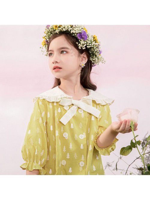 Cicie girls' dress Korean children's clo...