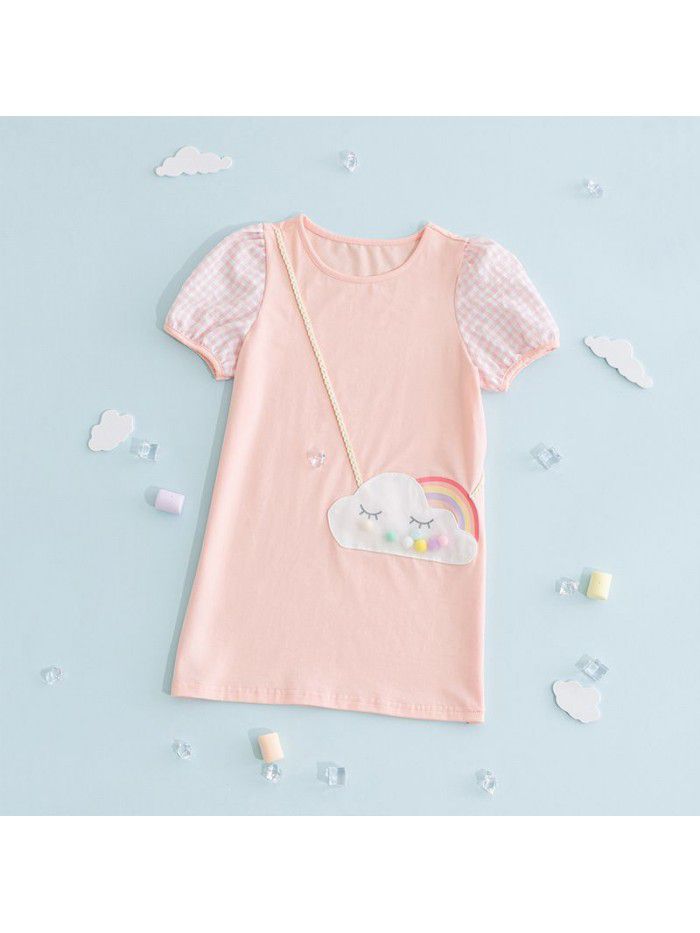 A new hair generation children's dress new summer  children's skirt Korean printed girl's dress 
