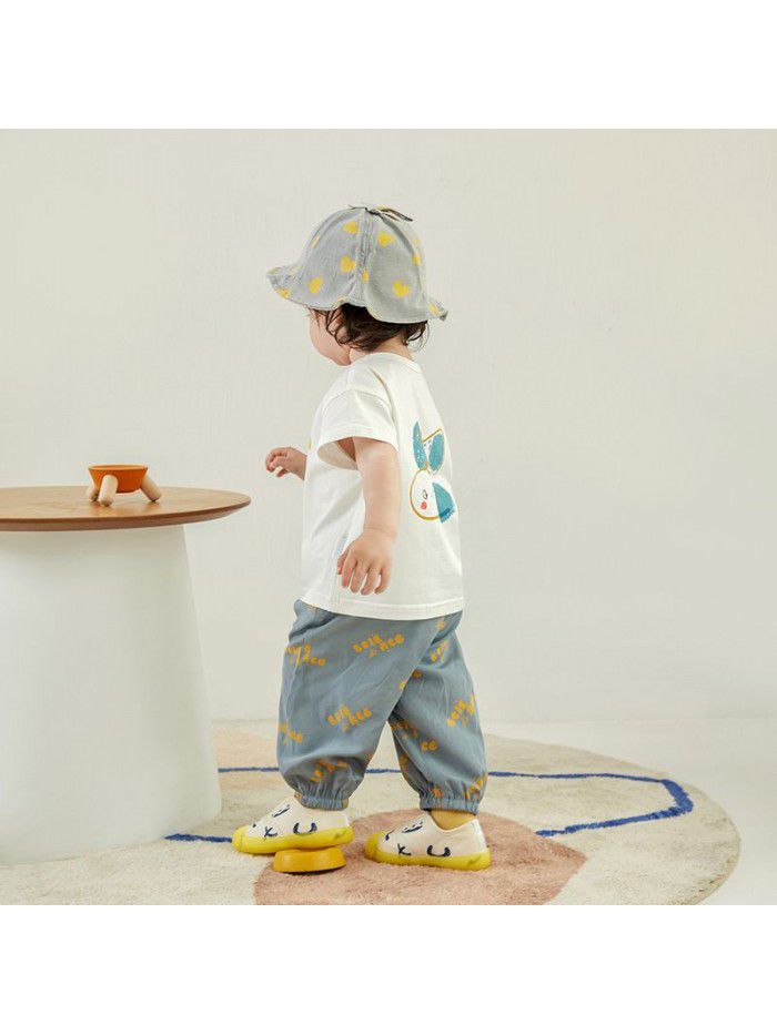 Amila Amila children's wear children's loose sports summer girls' casual pants girls' breathable anti mosquito pants 