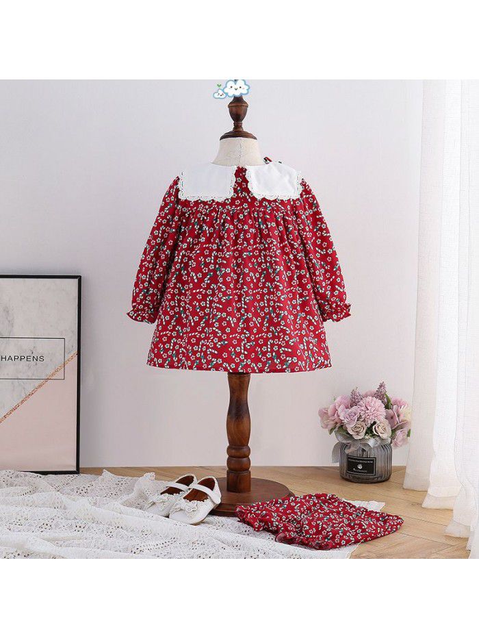 Girls'  new set: Children's spring Princess Dress three piece children's fashion dress 