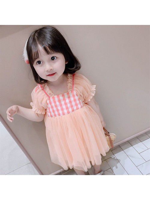 Girls' dress summer  new net red foreign styl...