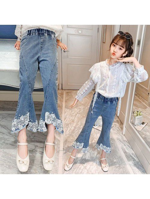 Girls' jeans spring and autumn thin  new baby...
